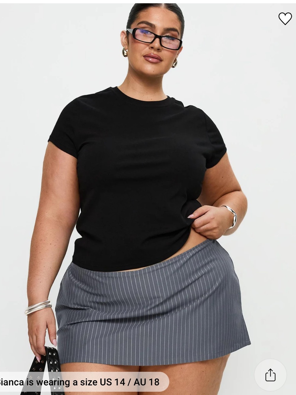 Princess Polly Grey Stripe Micro Skirt